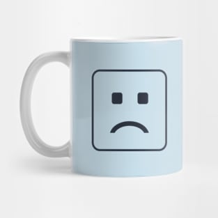 cute and minimal sad emoji face Mug